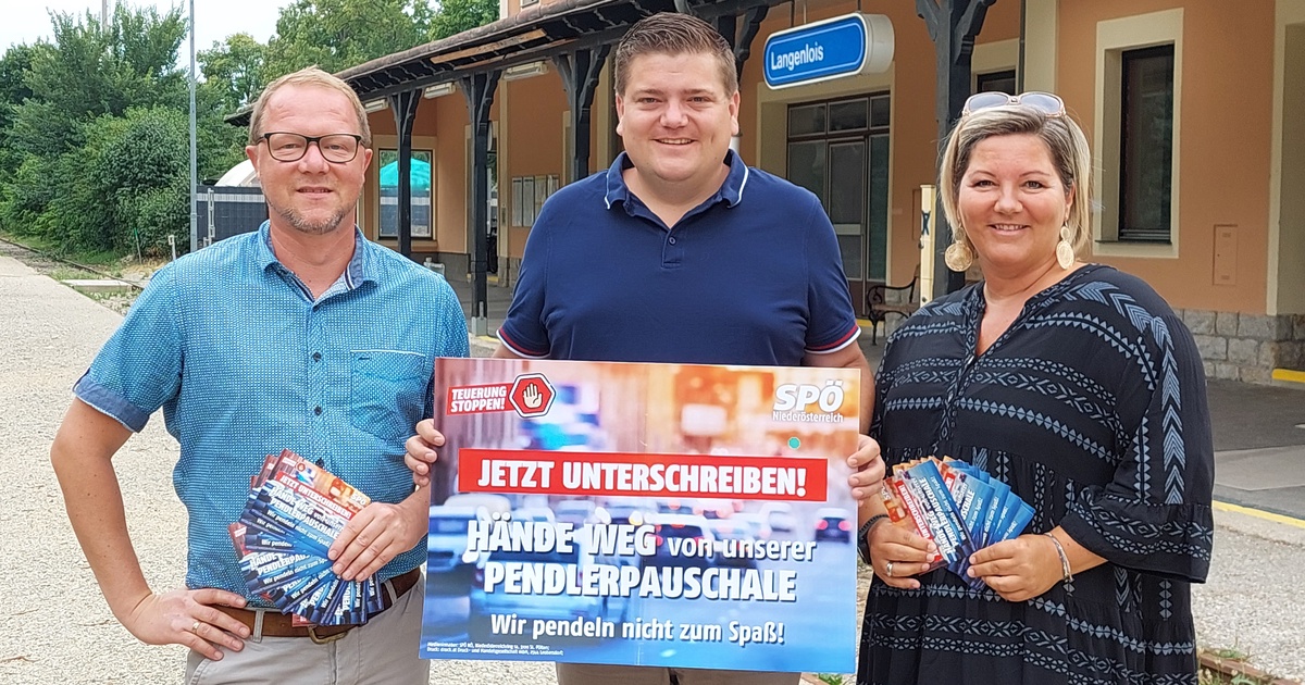  - © David Gartner, Vorsitzender der SPÖ Hadersdorf-Kammern, DI (FH) Christian Schuh, Bezirksvorsitzender und Nina Vock, Vorsitzende der SPÖ Straß