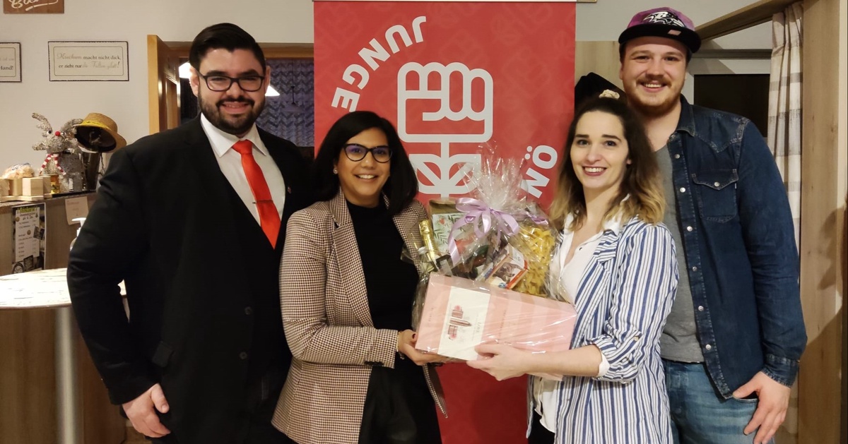  - © Bild von links nach rechts: Claudio Kukla, Manvinder Gill, Patricia Katsulis und Valentin Mähner (Landesvorsitzender der Jungen Generation).